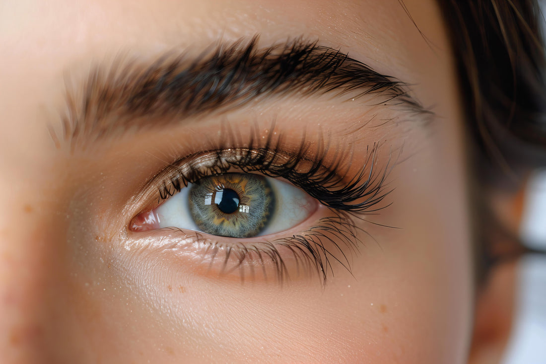 Top 10 eyebrow growth serums displayed with botanical ingredients on a clean surface